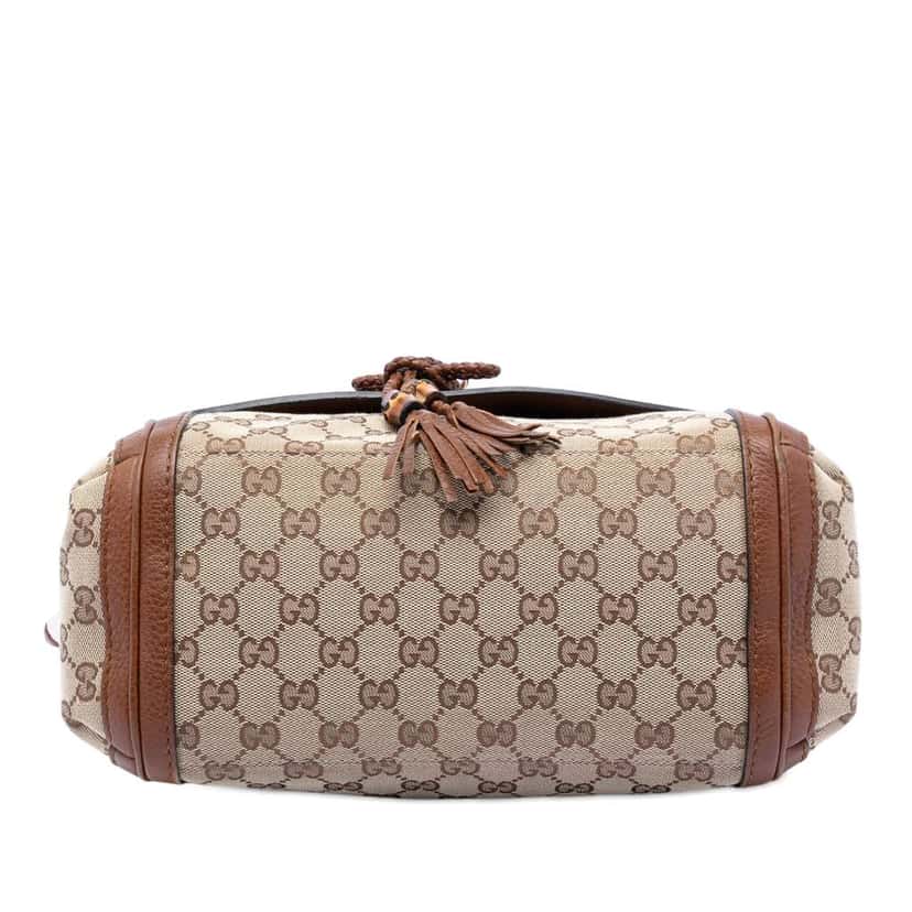 Gucci GG Canvas Bella Flap Satchel Brown Canvas Very good condition - Inside View