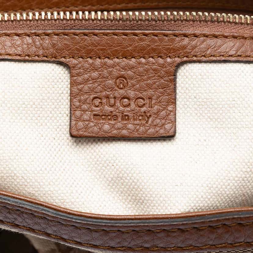 Gucci GG Canvas Bella Flap Satchel Brown Canvas Very good condition - Box View