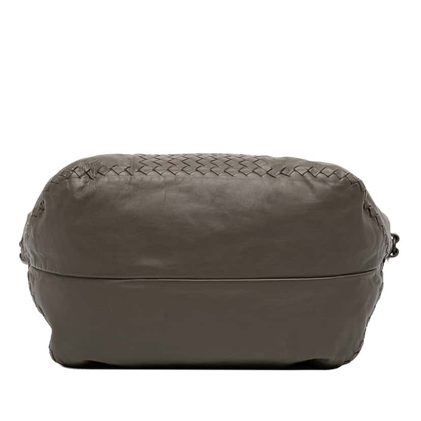 Bottega Veneta Intrecciato Trimmed Nappa Satchel Brown Leather Very good condition - Inside View