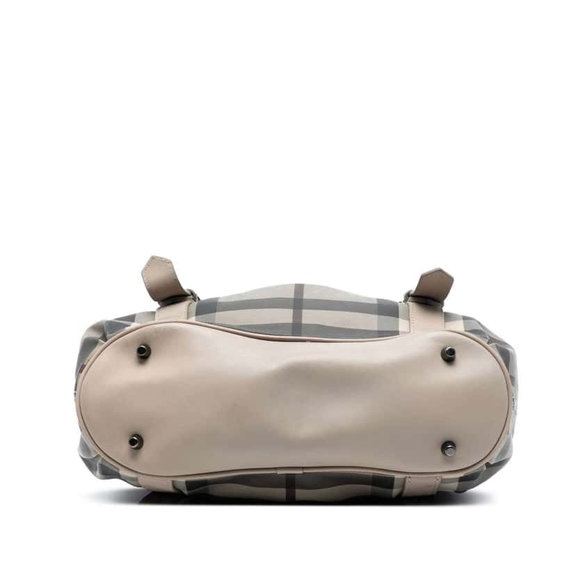 Burberry Small Smoke Check Coated Canvas Northfield Satchel Brown Canvas Very good condition - Inside View