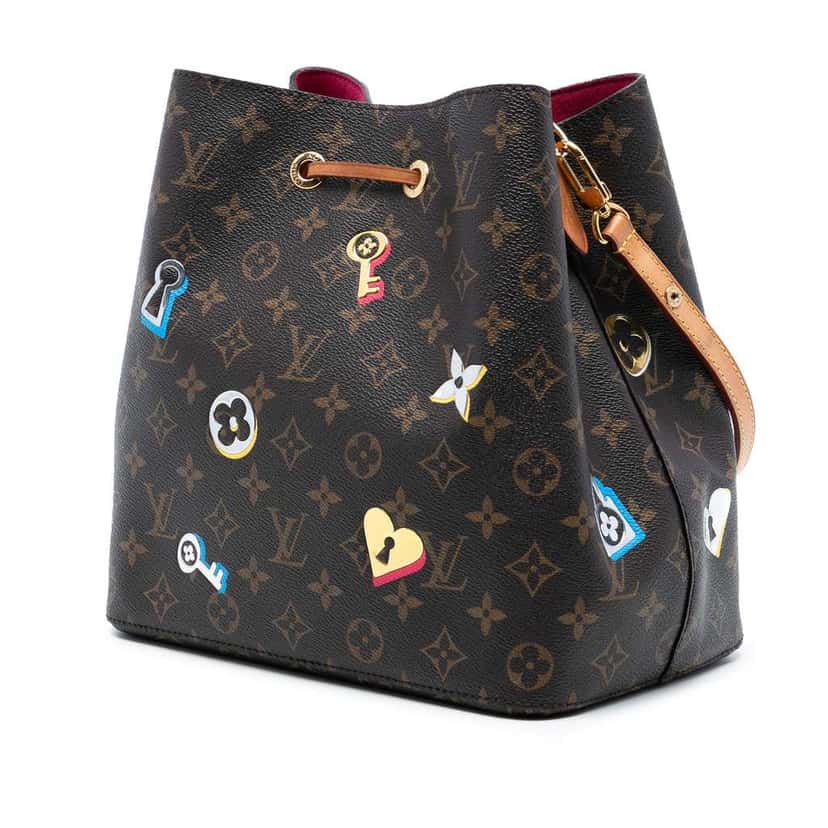Louis Vuitton Monogram Love Lock Neonoe MM Brown Very good condition - Back View