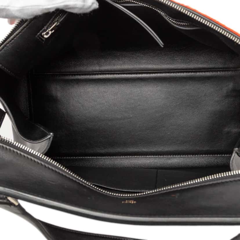Celine Medium Bicolor Leather and Pony Hair Edge Handbag Black Leather Very good condition - Model View
