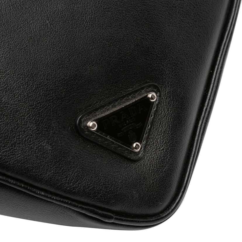 Prada Grace Lux Triangle Satchel Black Leather Very good condition - Box View