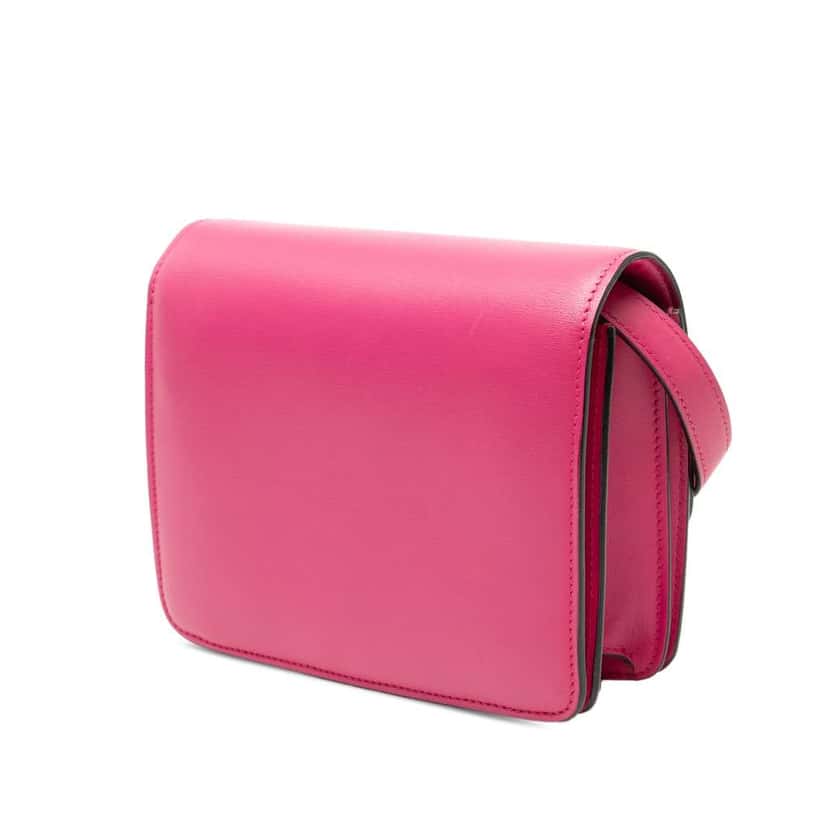 Celine Small Calfskin Classic Box Pink Leather Very good condition - Back View