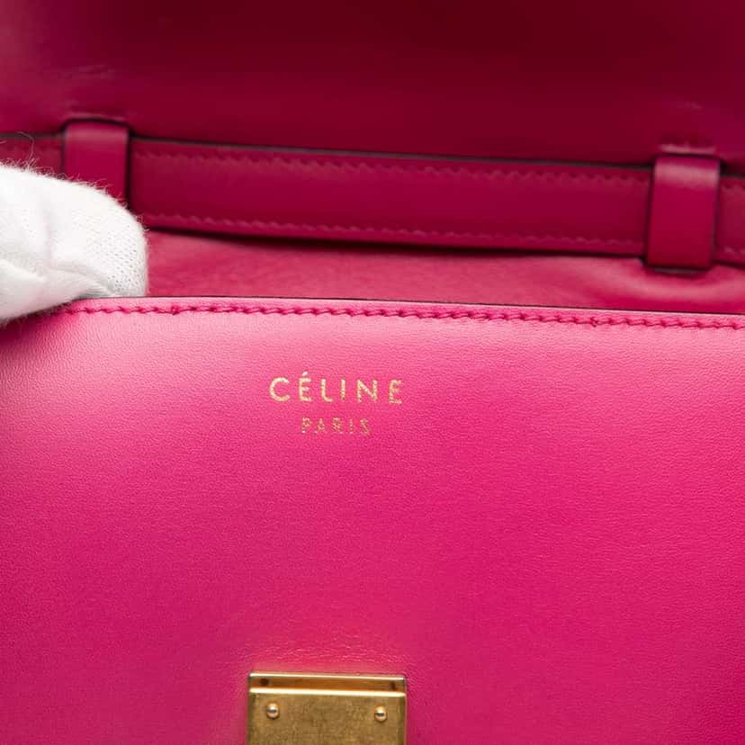 Celine Small Calfskin Classic Box Pink Leather Very good condition - Box View