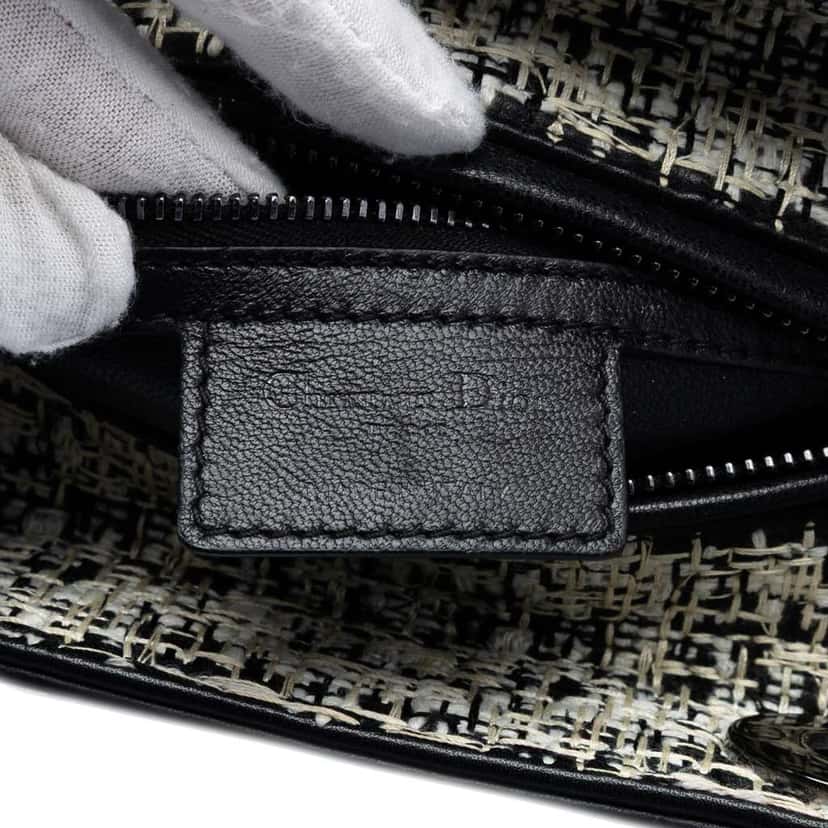 Dior Medium Tweed Lady Dior White Tweed Very good condition - Box View