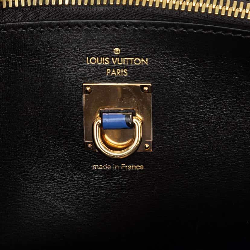 Louis Vuitton Embossed Leather Flower Lace City Steamer MM Blue Leather Good condition - Box View