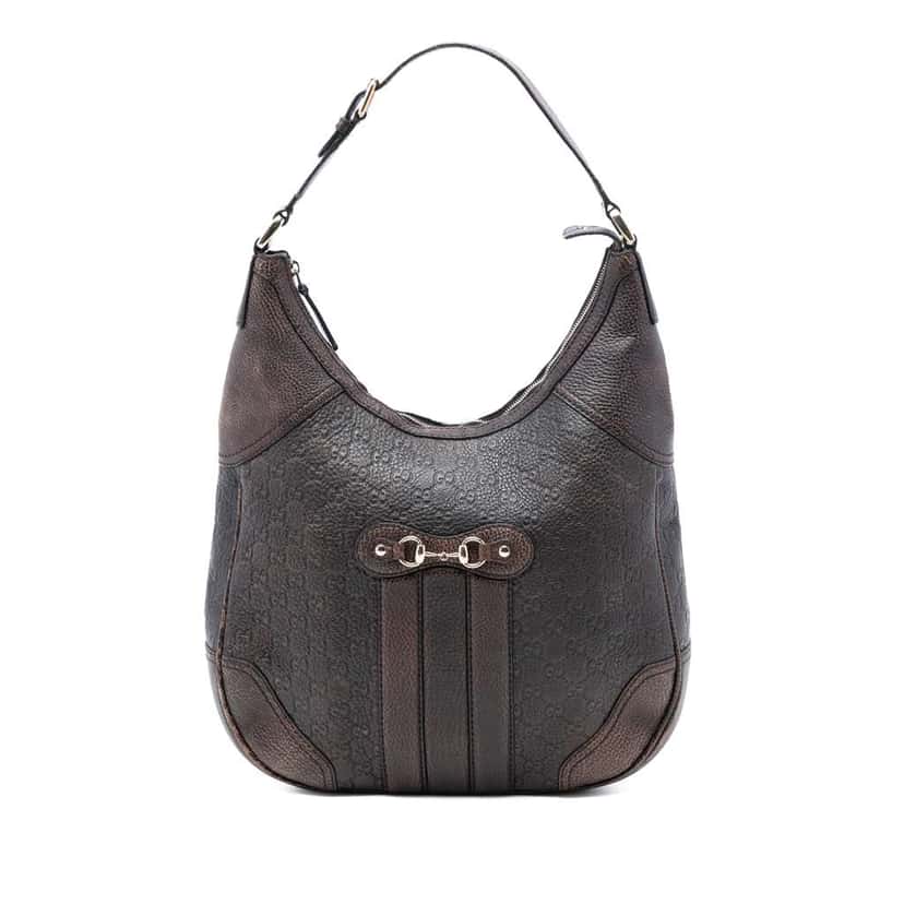 Gucci Guccissima Catherine Shoulder Bag Brown Leather Good condition - Front View