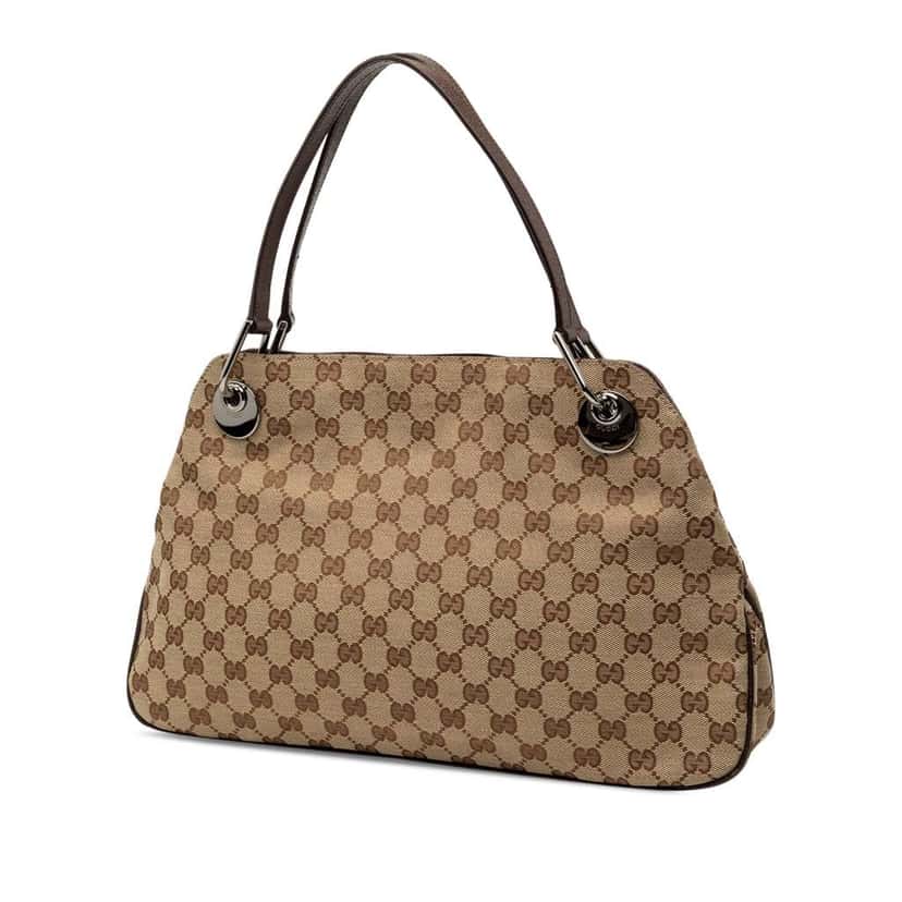 Gucci GG Canvas Eclipse Shoulder Bag Brown Canvas Good condition - Back View