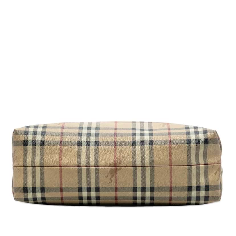 Burberry Haymarket Check Coated Canvas Tote Brown Canvas Good condition - Inside View