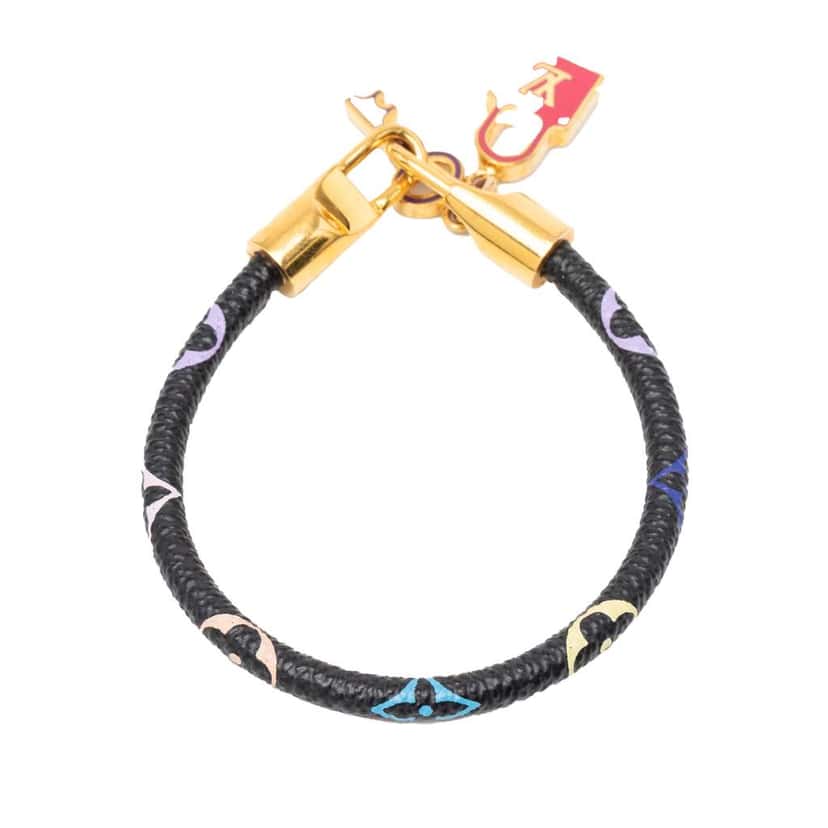 Louis Vuitton Monogram Multicolore Luck It Bracelet Black Good condition - Inside View