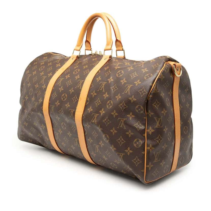 Louis Vuitton Monogram Keepall Bandouliere 50 Brown Very good condition - Back View