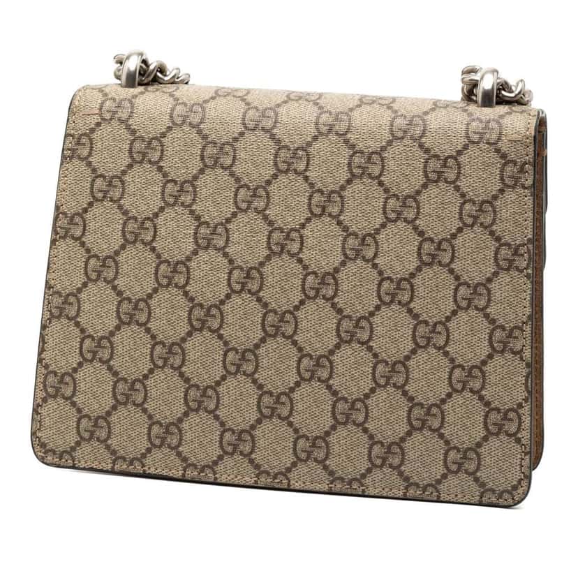 Gucci Small GG Supreme Dionysus Crossbody Brown Canvas Very good condition - Back View