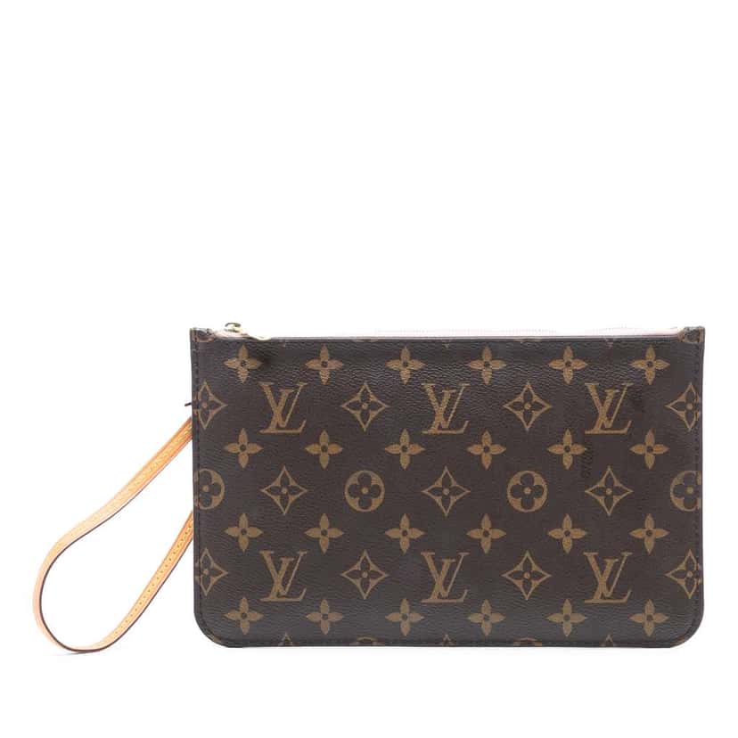 Louis Vuitton Monogram Neverfull MM Pouch Brown Good condition - Front View