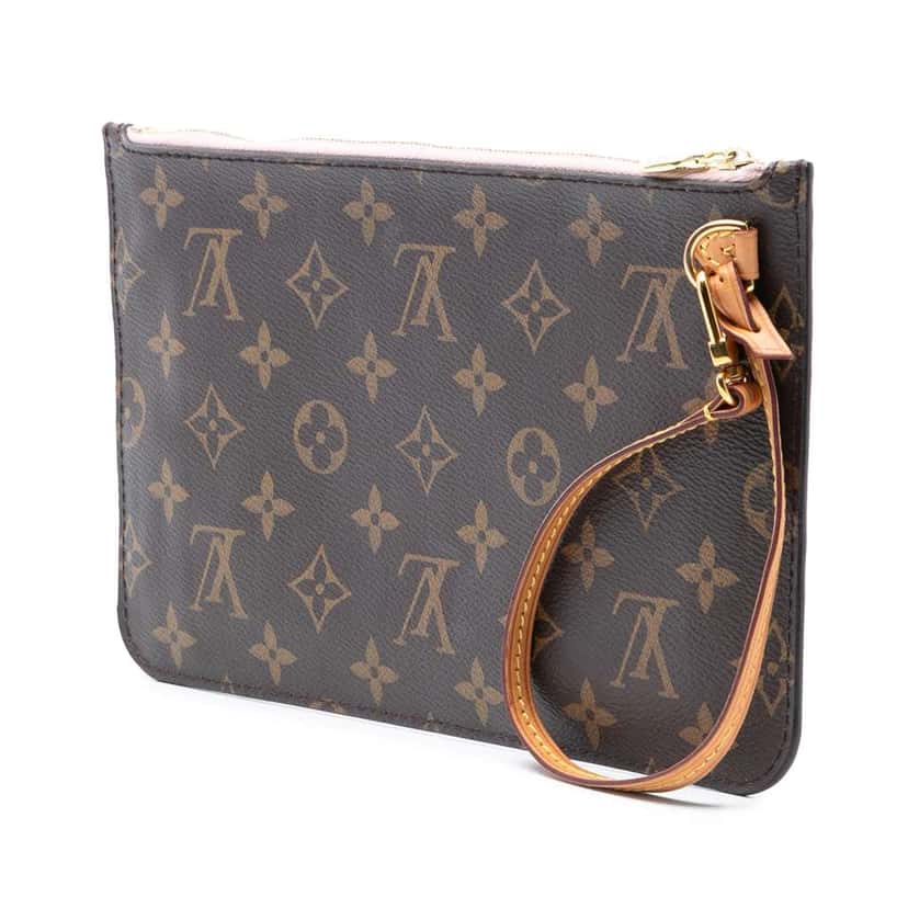 Louis Vuitton Monogram Neverfull MM Pouch Brown Good condition - Back View