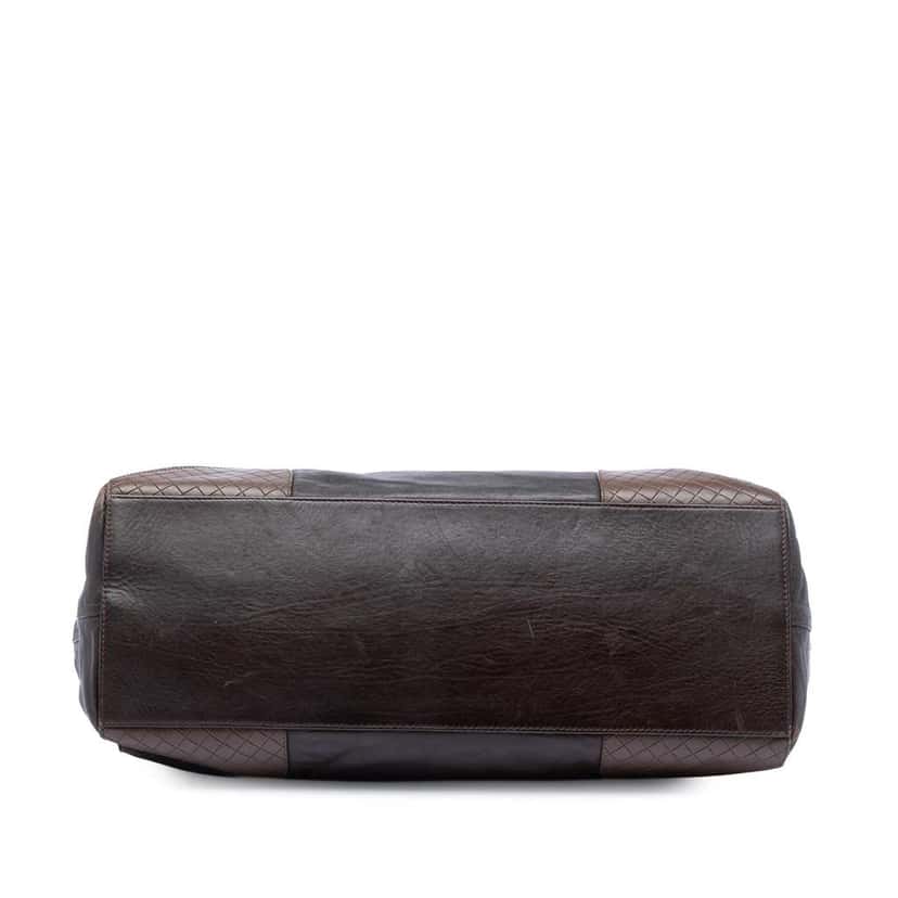 Bottega Veneta Intrecciomirage Trimmed Nappa Tote Brown Leather Very good condition - Inside View