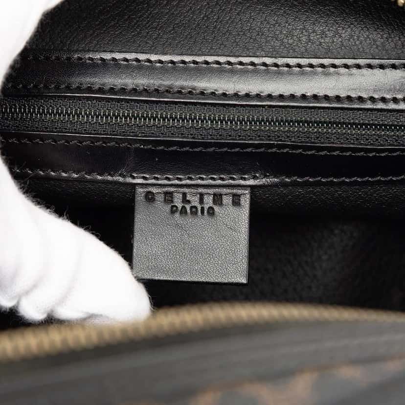 Celine Macadam Coated Canvas Dome Handbag Brown Canvas Very good condition - Box View