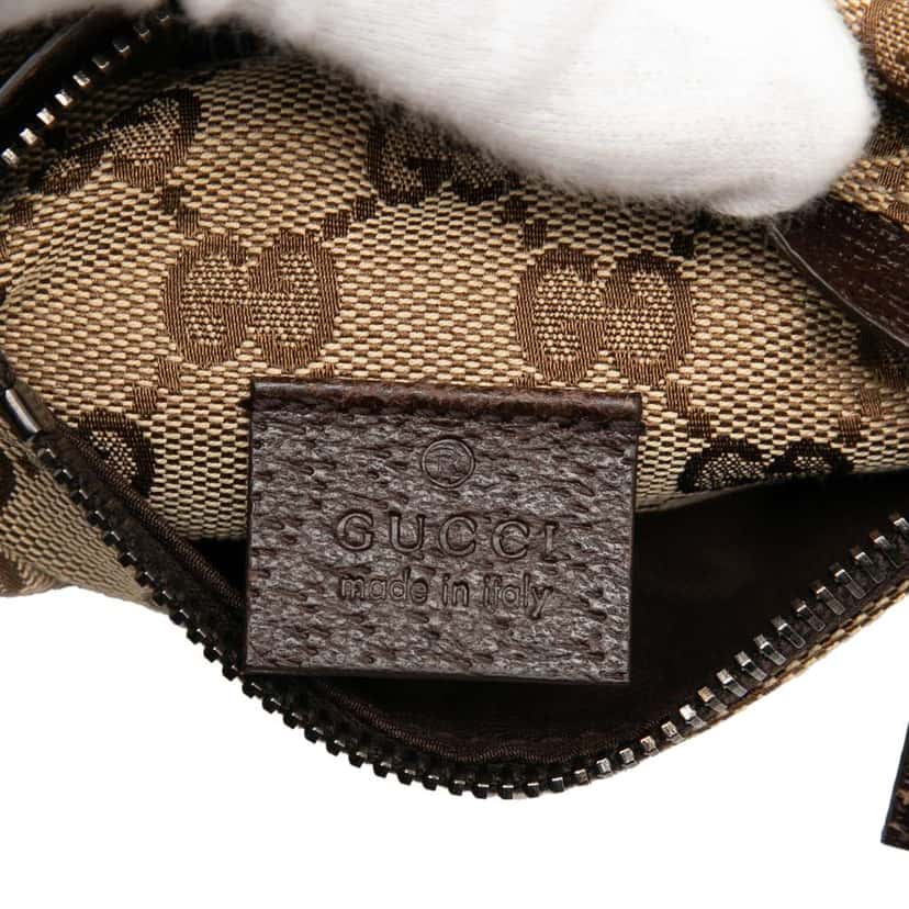 Gucci GG Canvas Double Pocket Belt Bag Brown Canvas Very good condition - Box View