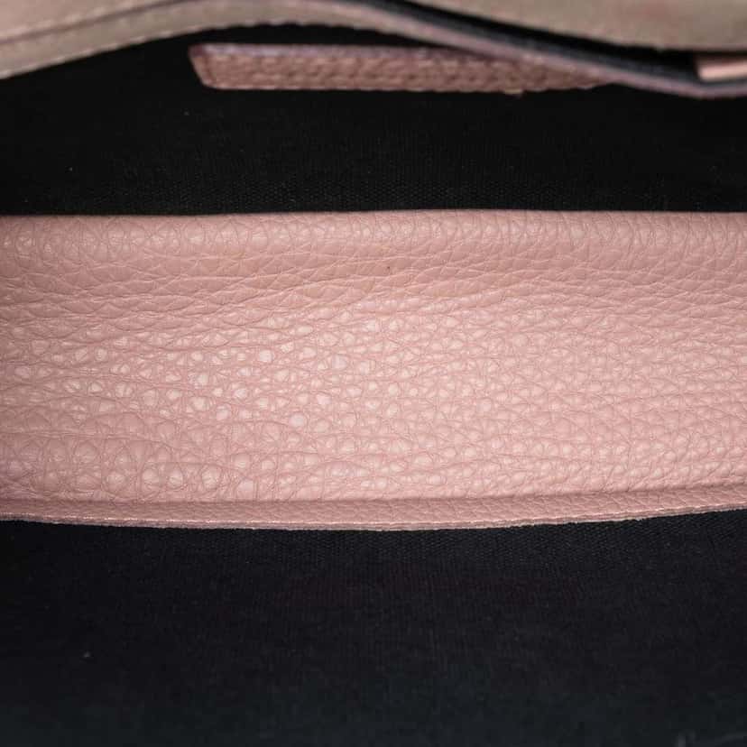 Burberry Small Leather and House Check Canvas Derby Macken Crossbody Pink Leather Very good condition - Model View