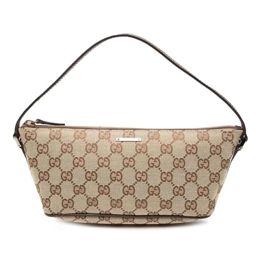 Gucci GG Canvas Boat Brown Canvas Good condition - Front View