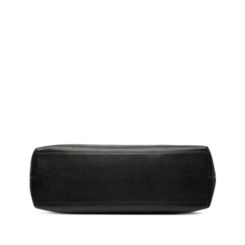 Chanel CC Caviar Shoulder Bag Black Leather Very good condition - Inside View