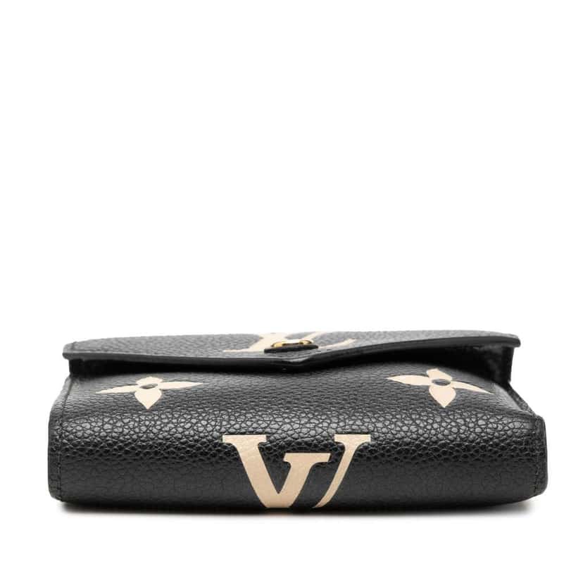Louis Vuitton Monogram Empreinte Victorine Tri-fold Wallet Black Leather Good condition - Inside View