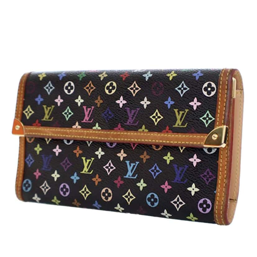 Louis Vuitton Monogram Multicolor Porte Tresor International Wallet Black Very good condition - Inside View