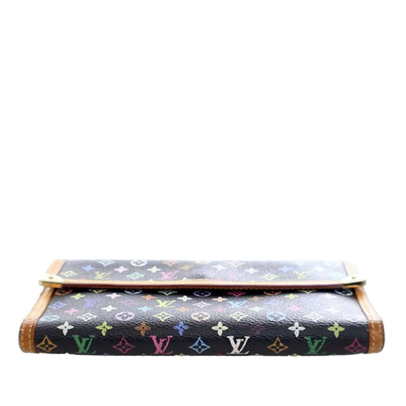 Louis Vuitton Monogram Multicolor Porte Tresor International Wallet Black Very good condition - Box View