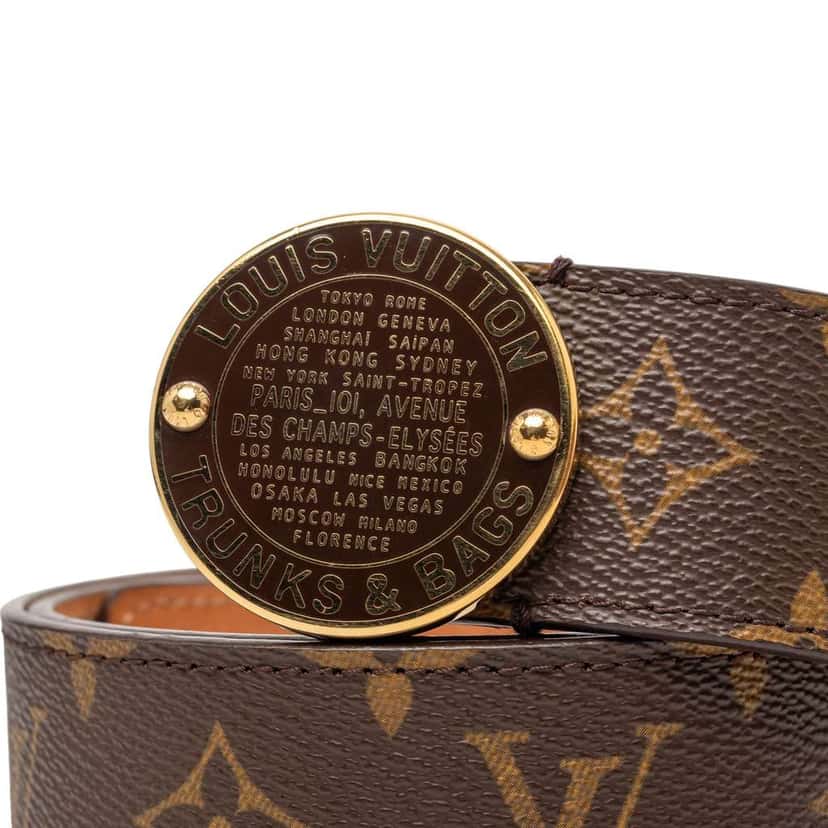 Louis Vuitton Monogram Trunks and Bags Belt Brown Very good condition - Model View
