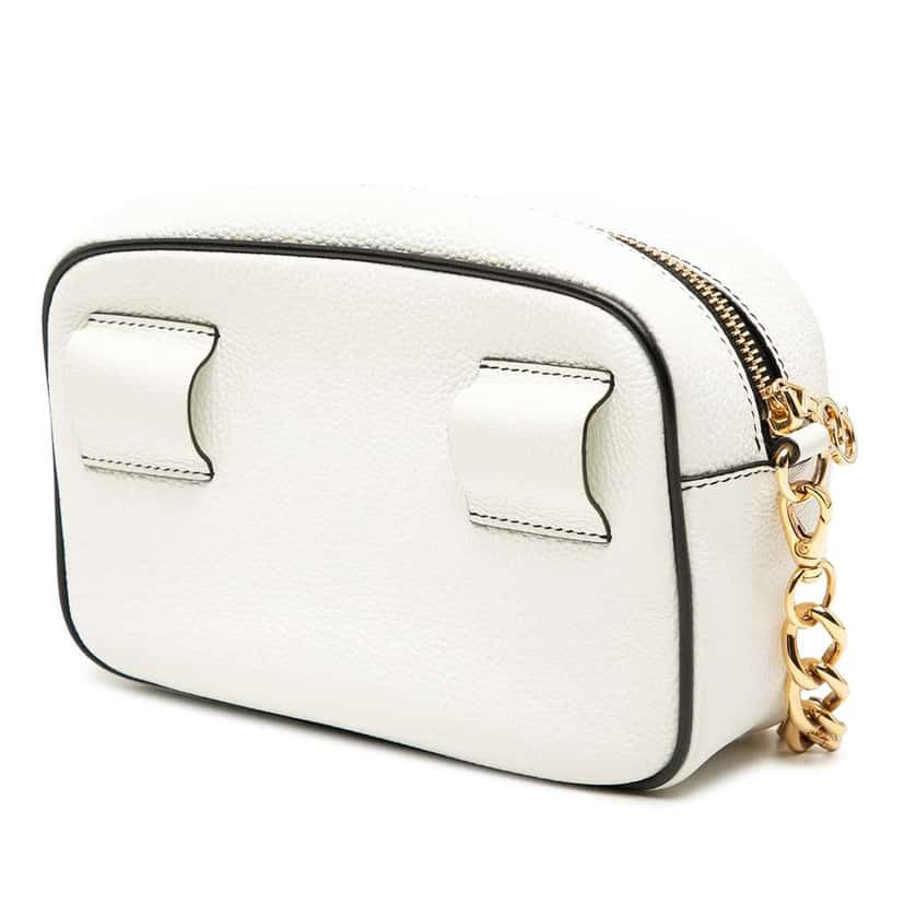 Salvatore Ferragamo Leather Double Gancini Camera Bag White Leather Good condition - Back View