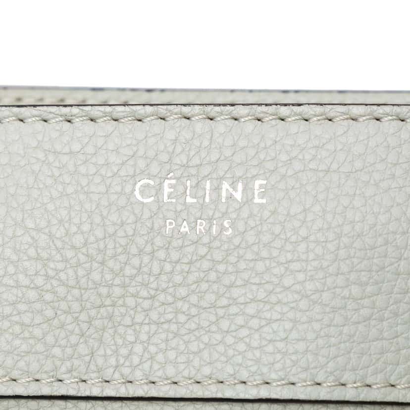 Celine Mini Calfskin Luggage Tote White Leather Good condition - Box View