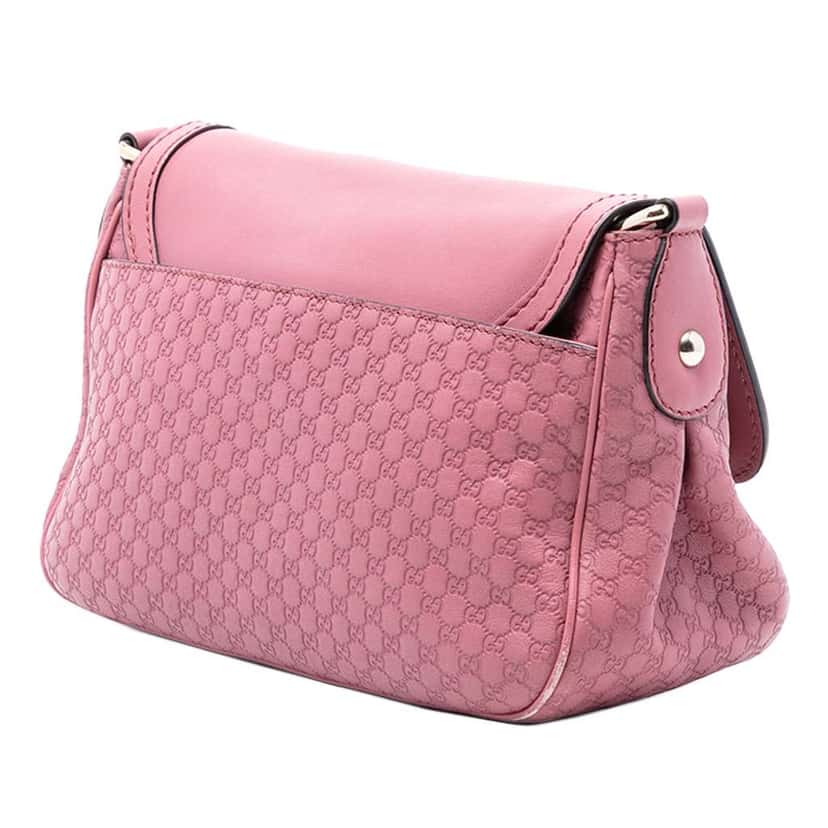 Gucci Microguccissima Sukey Crossbody Pink Leather Very good condition - Back View