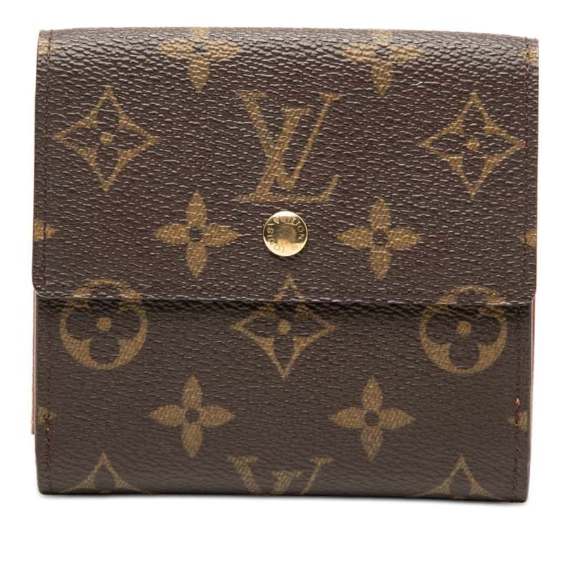 Louis Vuitton Monogram Elise Wallet Brown Very good condition - Front View