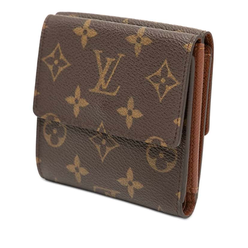Louis Vuitton Monogram Elise Wallet Brown Very good condition - Back View