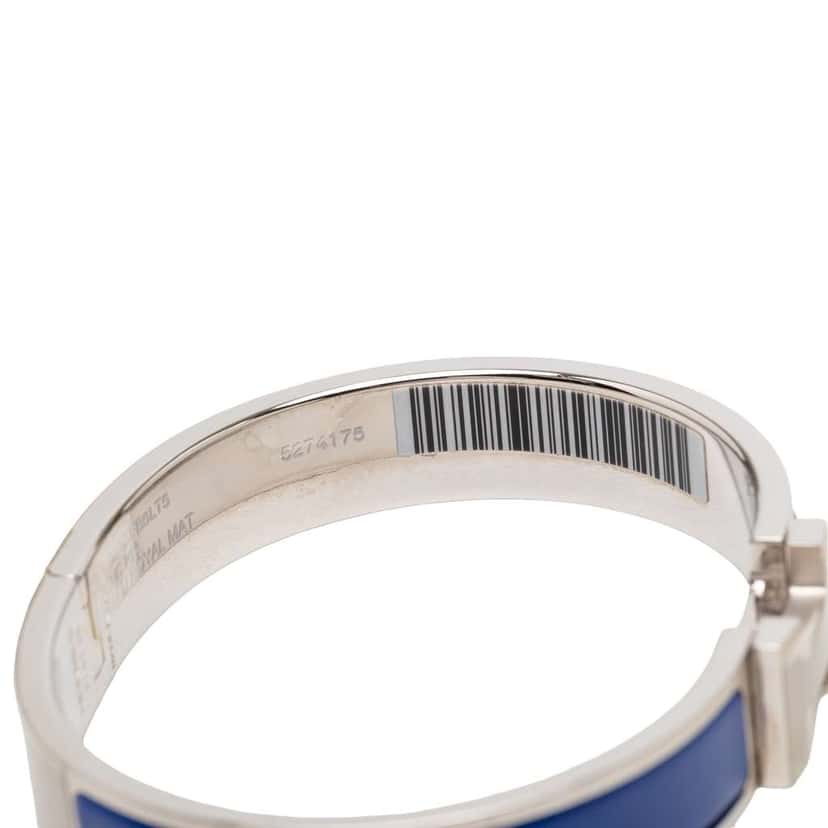 Hermès Narrow Enamel Clic H Bracelet PM Blue Good condition - Model View
