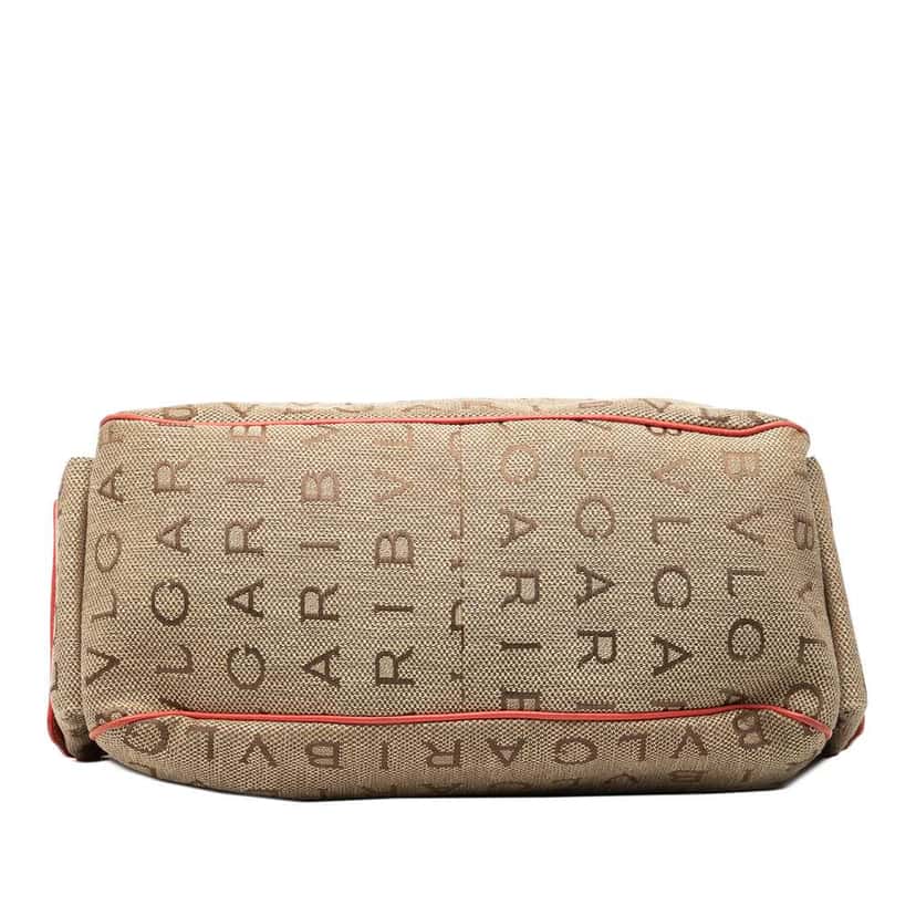 Bvlgari Logomania Canvas Satchel Brown Canvas Very good condition - Inside View
