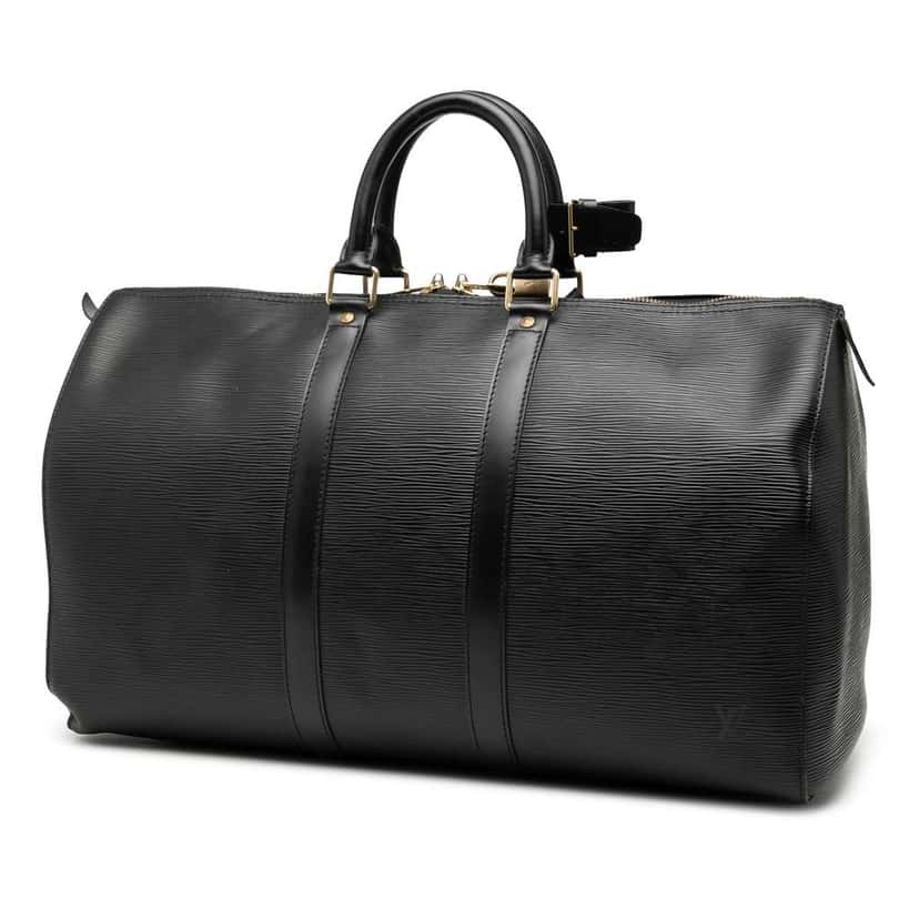 Louis Vuitton Epi Keepall 50 Black Leather Good condition - Back View