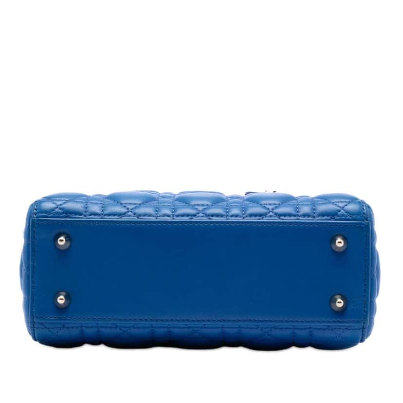 Dior Small Lambskin Cannage MyABCDior Lady Dior Blue Leather Very good condition - Inside View