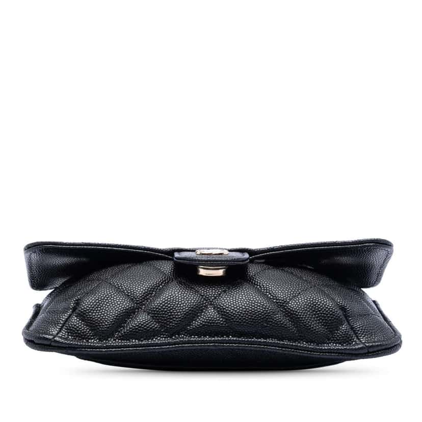 Chanel Nylon Graffiti Foldable Shopping Tote in Caviar Flap Black Leather Very good condition - Inside View