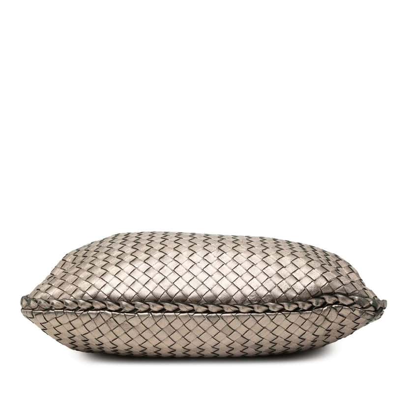 Bottega Veneta Small Metallic Nappa Intrecciato Veneta Hobo Gold Leather Good condition - Inside View