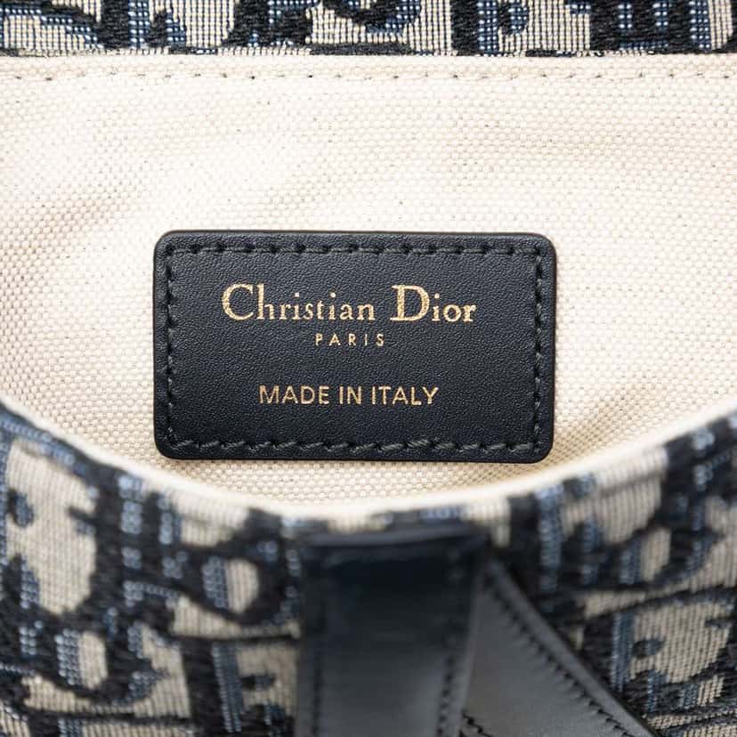 Dior Mini Oblique Canvas Saddle Bag Blue Canvas Very good condition - Box View