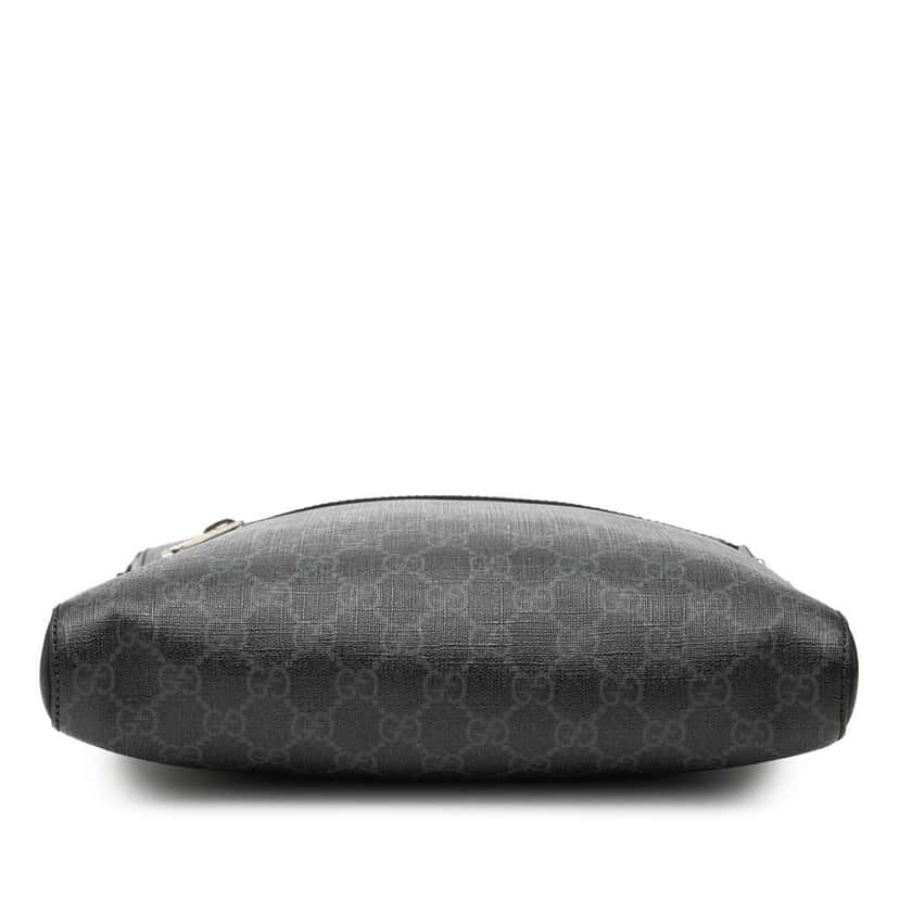 Gucci Medium GG Supreme Web Messenger Bag Black Canvas Very good condition - Inside View