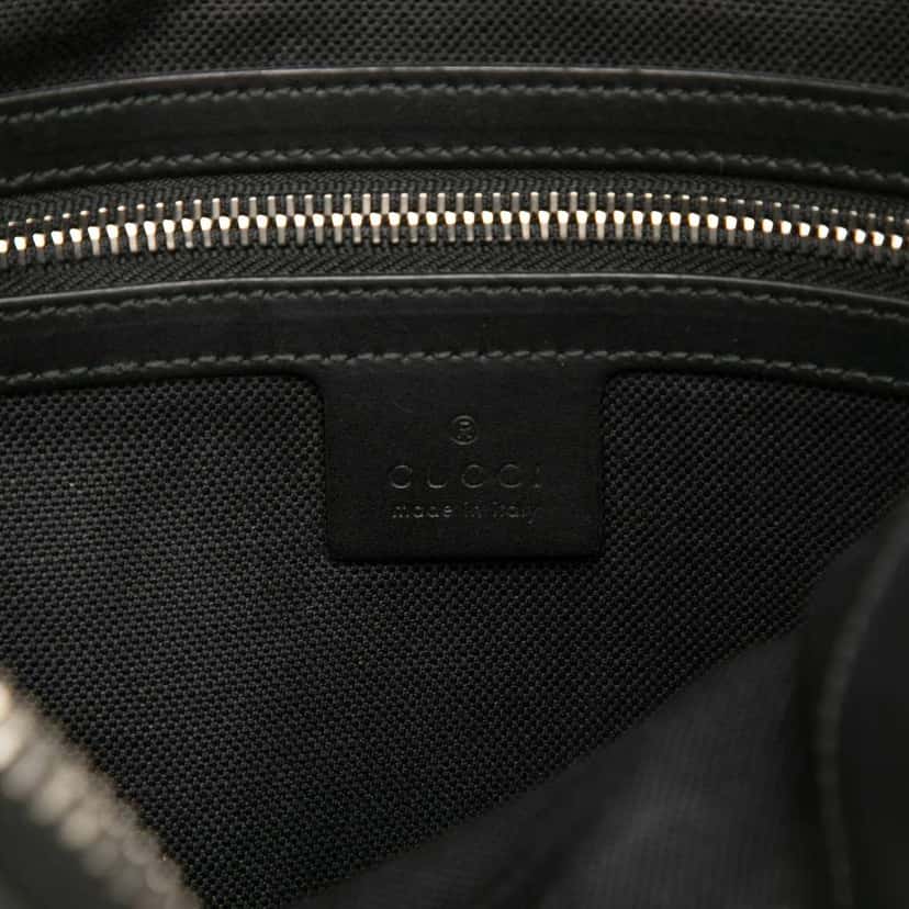 Gucci Medium GG Supreme Web Messenger Bag Black Canvas Very good condition - Box View