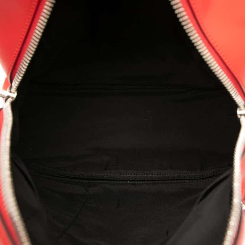 Fendi Nylon and Leather Faces Backpack Red Very good condition - Model View