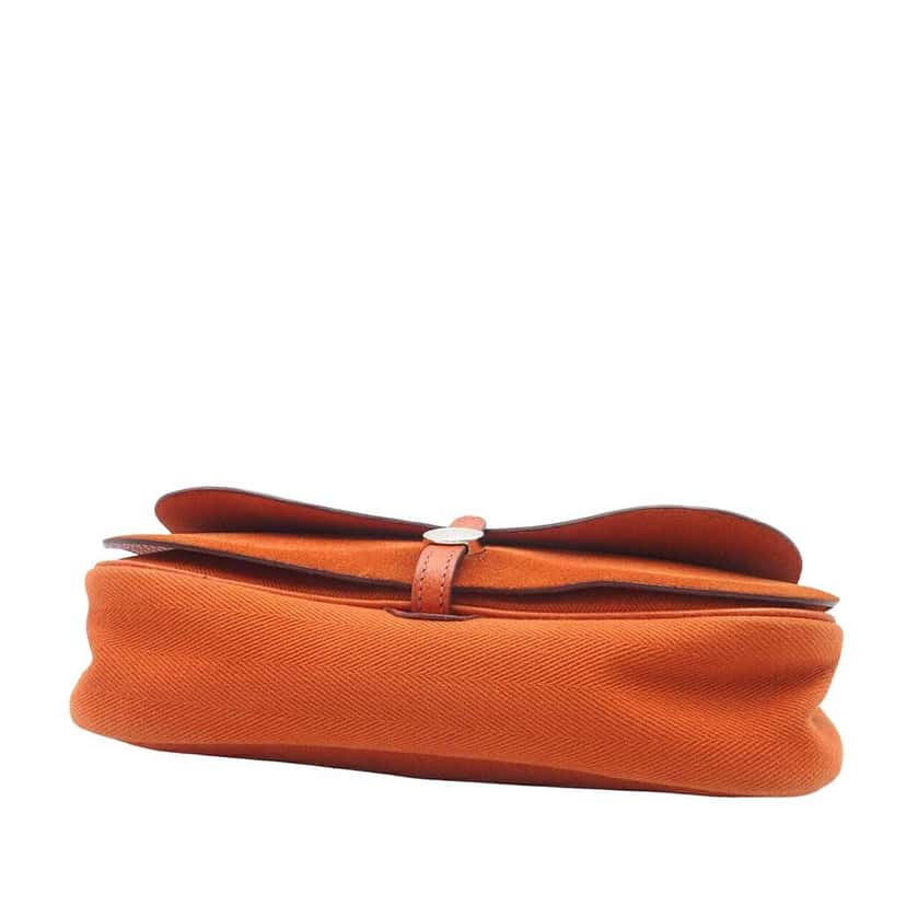 Hermès Vache Liege and Toile Sac Colorado PM Orange Leather Good condition - Inside View