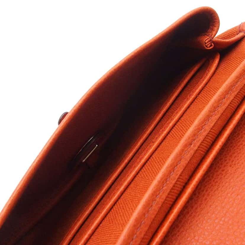 Hermès Vache Liege and Toile Sac Colorado PM Orange Leather Good condition - Model View