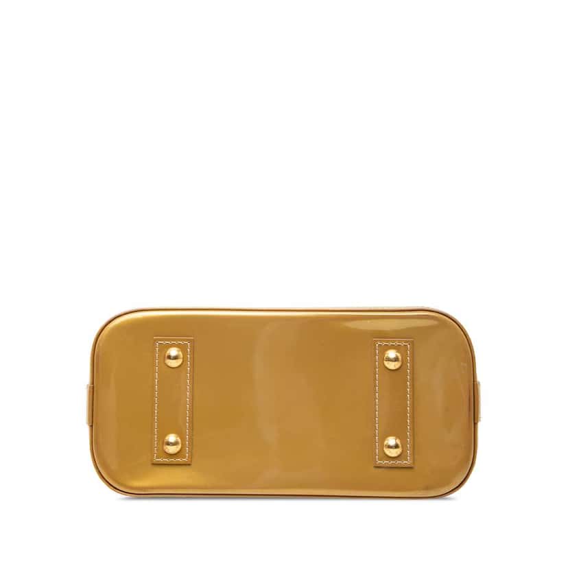 Louis Vuitton Monogram Vernis Alma BB Gold Leather Very good condition - Inside View