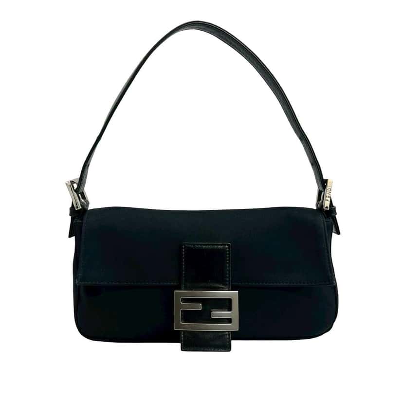 Fendi Jersey Mamma Baguette Black Cotton Very good condition - Front View