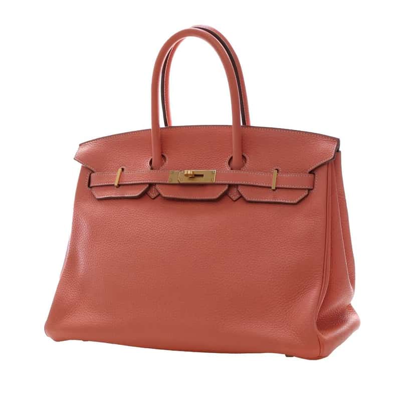 Hermès Clemence Birkin Retourne 35 Orange Leather Very good condition - Inside View