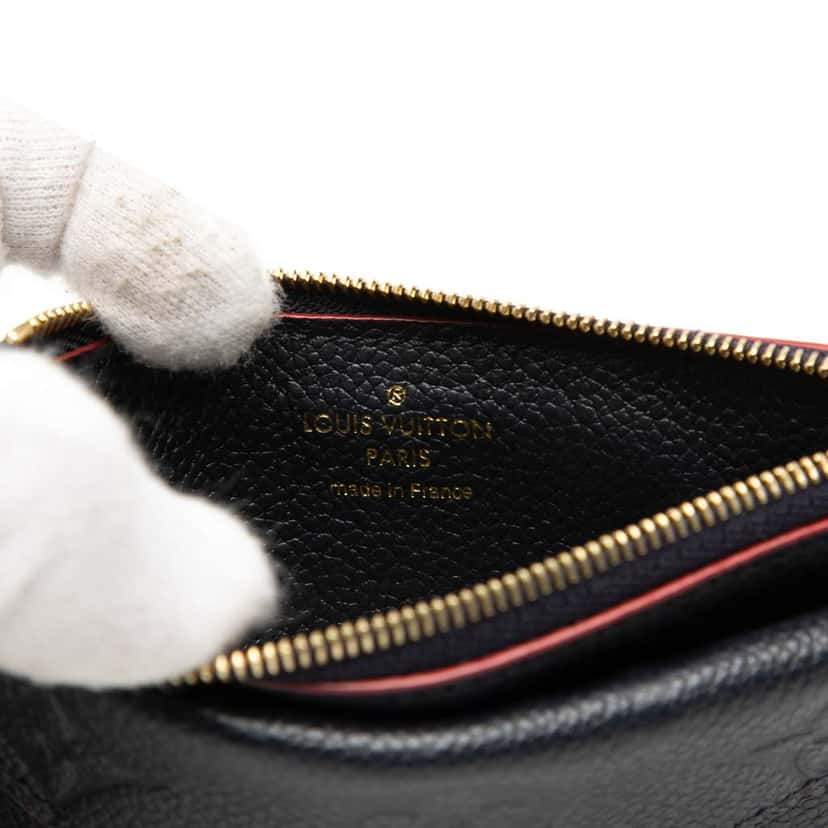 Louis Vuitton Monogram Empreinte Recto Verso Card Holder Blue Leather Very good condition - Box View